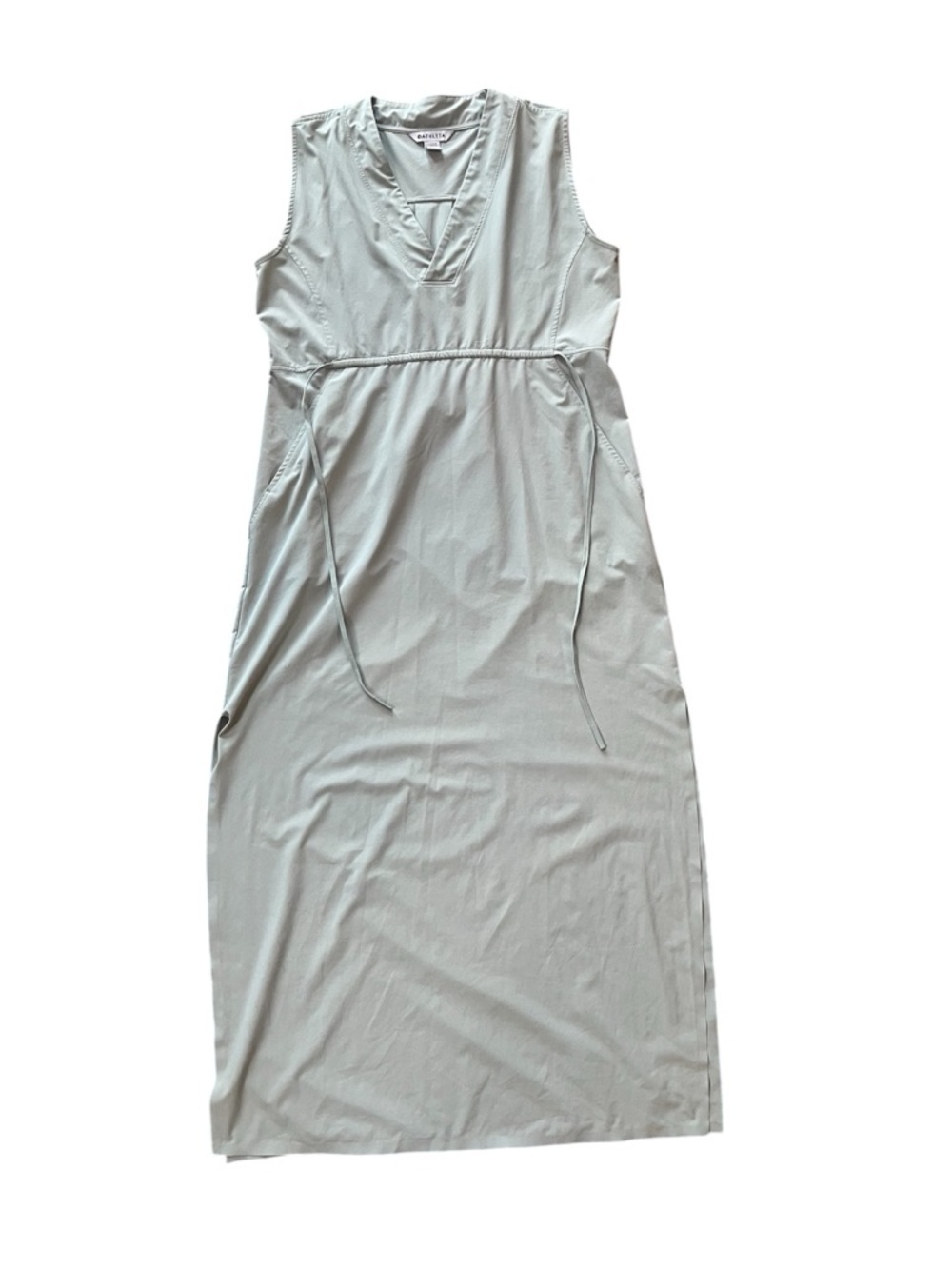 Athleta Marlow Maxi Sleeveless Coastal Grey V-Neck Athleisure Long Maxi Dress - Picture 4 of 11